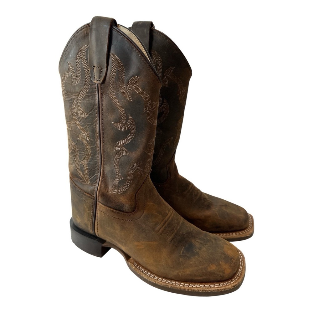 Cody James Boys Cowboy Boots Size ‎ 4D Western Rodeo Ranchwear Square Toe Brown